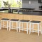 26 Inch Counter Height Bar Stool Set Of 2 With Upholstered Seat
